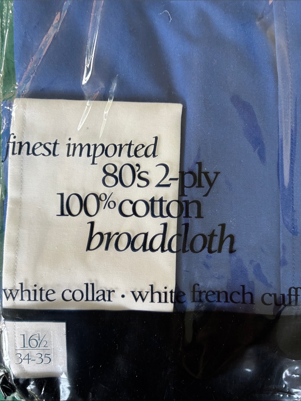 Today’s Man Men's Blue Dress Shirt with White Collar - Picture 2 of 4